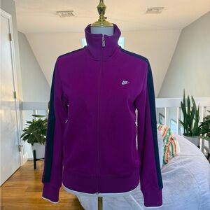 Nike Sportswear Women's Magenta and Navy track jacket size large